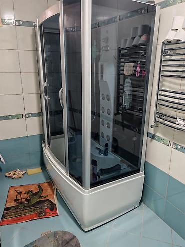 duş altlığı: Hidromassajlı duş kabini - Ölçü: təxmini 120x80 sm (asimmetrik oval — 2
