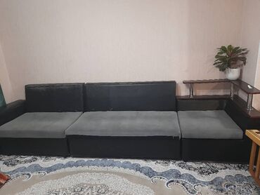 угловой кухонный диван: Цвет - Серый, Б/у