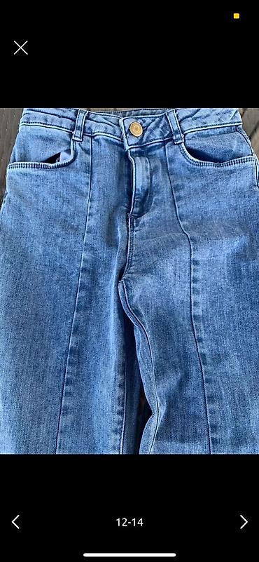 hipp: Mavi rəngli denim şalvar – hippie/flare kəsim - Qalın və davamlı denim — 2