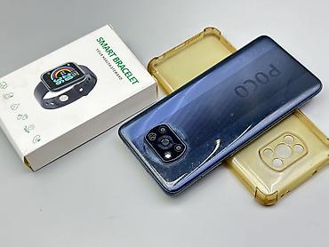 Уюлдук телефондор жана аксессуарлар: Poco X3 NFC, Колдонулган, 128 ГБ, түсү - Көк, 2 SIM — 1