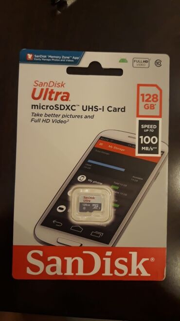 Yaddaş kartları: SanDisk
128GB microSDXC
speed up to 100 mb/s

4 ədəd var