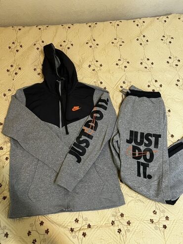 белые спортивные штаны мужские: Спортивный костюм Nike just do it Оригинал, размер S, теплый, в
