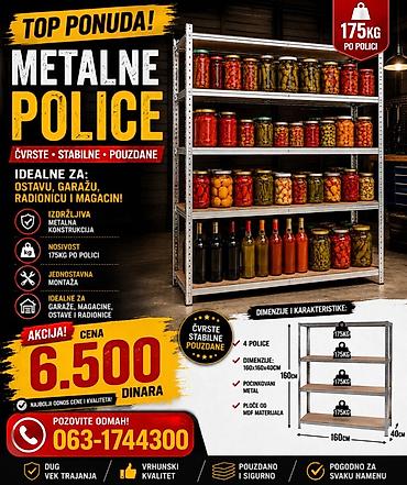 nocne komode: Metalne police – čvrste, stabilne i pouzdane - Idealne za: ostavu — 1