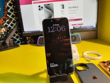 Apple iPhone: IPhone 15 Pro Max, Б/у, 256 ГБ, Серебристый, Зарядное устройство, Защитное стекло, Кабель, 81 % — 8