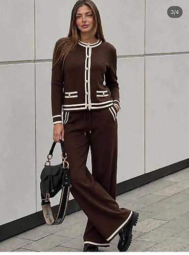 shein srbija kompleti zenski: Damski dvodelni komplet – pleteni kardigan i trenerka - Model — 1