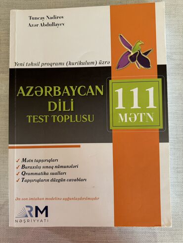 azərbaycan dili mətn: 9 və 11lərin ən çox işlətdiyi nəşr olan RM nəşriyyatından az dili test