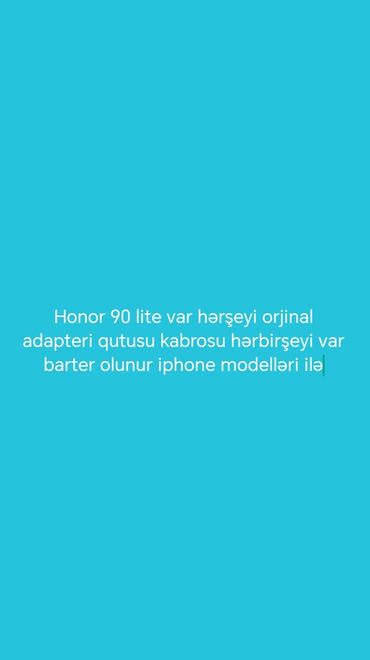 iphone 14 pro max 2022 qiymeti: Honor 90 Lite, 256 GB, rəng - Qara, Sensor, Barmaq izi, İki sim kartlı