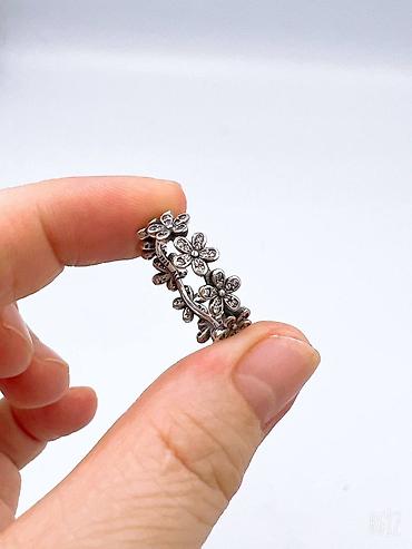 Серебряные кольца: Кольцо, Коктейльное, Проба 925, Женские, Фианит, Новый — 8