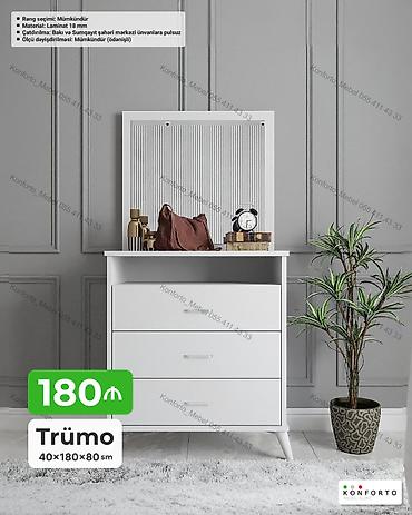 asma guzgu: Trümo – ağ rəngli, minimalist dizaynlı Xüsusiyyətlər: - Ölçü — 1