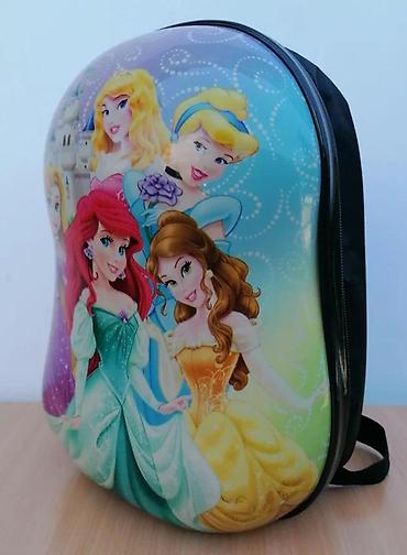 Rančevi, torbe i koferi: Dečji ranac sa motivom princeza - Tvrda 3D školjka napred sa sjajnim — 7