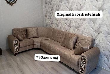 Mebel dəsti – Original fabrik istehsalı - Künc divan: yumşaq və rahat