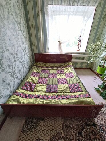 дверь цена: Двуспальная кровать, Б/у, Без матраса, МДФ, длина - 191 см
