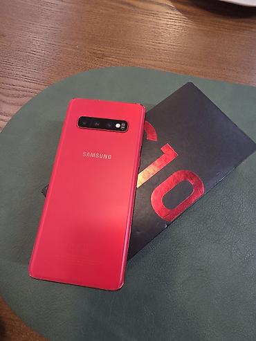 Samsung Galaxy S10, Б/у, 128 ГБ, цвет - Красный, 2 SIM