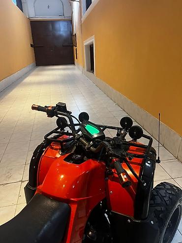 Kvadrosikllar: ATV kvadrosikl – qırmızı/qara rəng - Güclü ofroud təkərləri və — 3