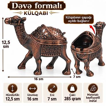 Külqabılar: Dəvə formalı külqabı - Material: keyfiyyətli metal, bürünc tonlu — 2