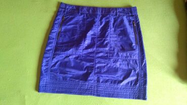 kožna suknja kombinacije: M (EU 38), L (EU 40), Mini, color - Navy blue