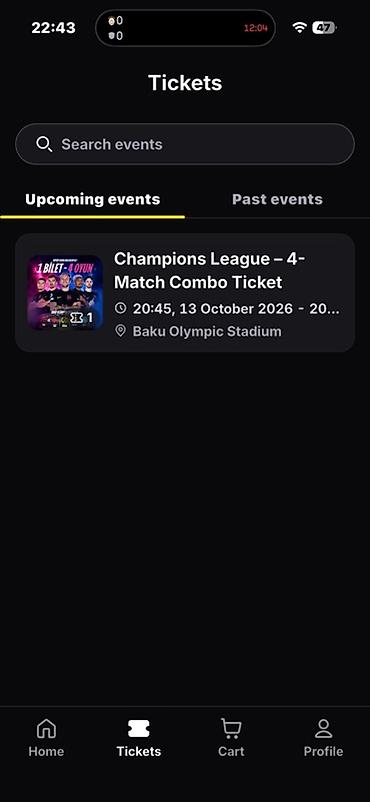 Digər idman və istirahət malları: Məhsul: Champions League – 4 Oyunlu Kombinə Bilet - Format: 1 bilet — 1