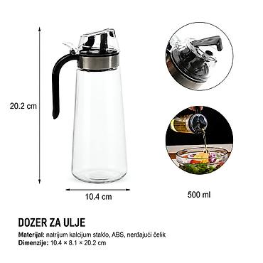 KMT Style dozer za ulje sa crnom ručkom – 500 ml Opis: - Flaša za