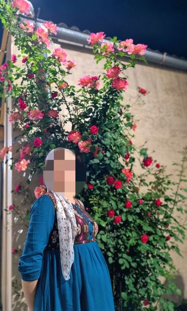 Повседневные платья: Платья в свободном крое (макси) 1) Синее платье-туника: - Длина — 1