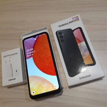 samsunq a 14: Samsung Galaxy A14, 128 ГБ, цвет - Черный, Сенсорный, Отпечаток пальца, Две SIM карты