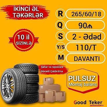 bakı qebele avtobus: ✅ 265/60/18 Bir cüt yaxşı vəziyyətdə iki ədədin qiyməti 90Azn 🚗 Köhnə — 7