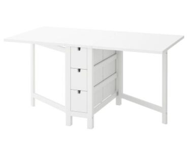 столик для кормления икеа: Журнальный Стол, цвет - Белый, Б/у