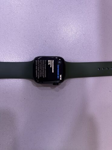 часы appl: Смарт-часы Apple Watch Series 7 с корпусом в темно-зеленом цвете и