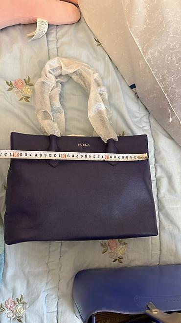 Çantalar: FURLA çantası – klassik tote model - Rəng: tünd bənövşəyi/dərin indigo — 4