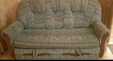 кровать кресло: Б/у, Диван, 2 кресла, Без подьемного механизма, Нераскладной