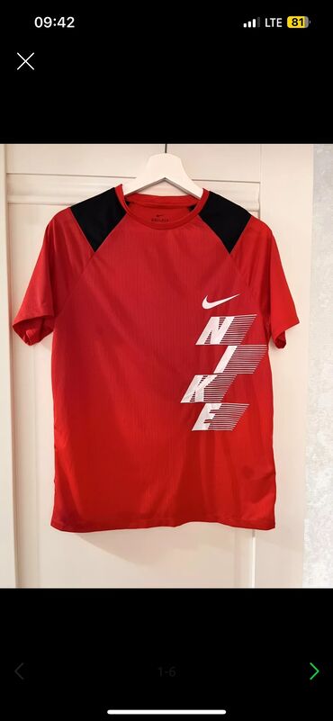 мужские футболки nike: Футболка M (EU 38), L (EU 40), түсү - Кызыл