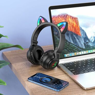 оригинальные проводные наушники apple: BOROFONE BO18 Cat ear беспроводные наушники, BT 5.0, батарея 400mAh