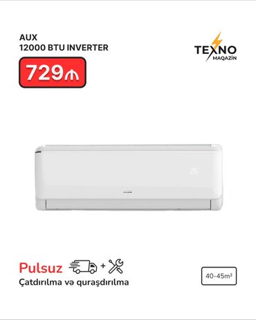 netbook ikinci el: Кондиционер AUX, Новый, 40-45 м², Сплит-система, Нет кредита, Бесплатная установка