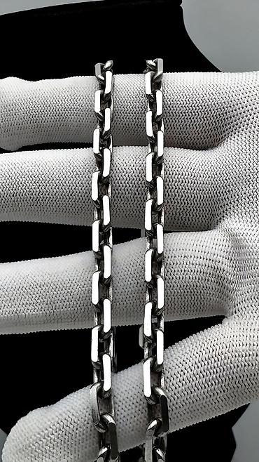 Серебряные цепочки: Серебряная цепь 60 грамм 58 см Ручная работа Изготовлен под Заказ — 11