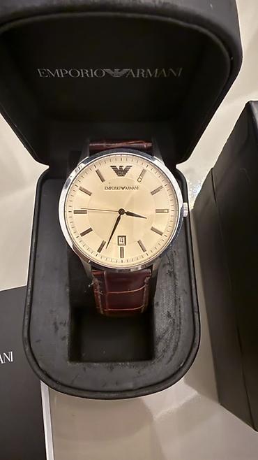 emperio armani: Emporio Armani kişi qol saatı – klassik dizayn, orijinal dəst - — 2