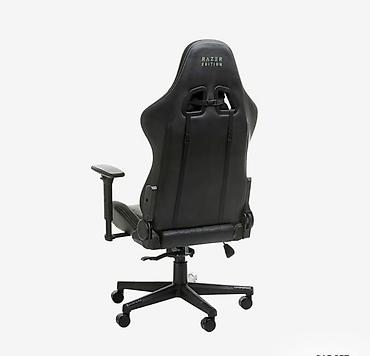 Игровые кресла: Игровое кресло, Новый, С колесиками, цвет - Черный, Кожа — 10