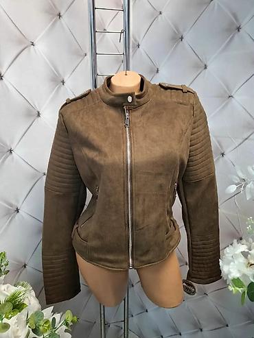 nike command grey: Ženska jakna od veštačke brušene kože (suede look), bez kragne/sa — 3