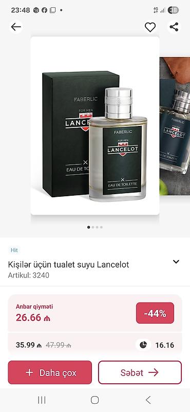 lancelot perfume: Faberlic Lancelot – kişilər üçün tualet suyu (Eau de Toilette). Brend — 1