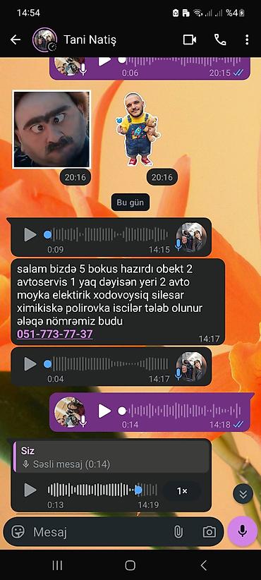 utucu tələb olunur: Avtoservis və avtoyuma üçün işçi axtarılır. Obyekt haqqında: - 5 boks — 1