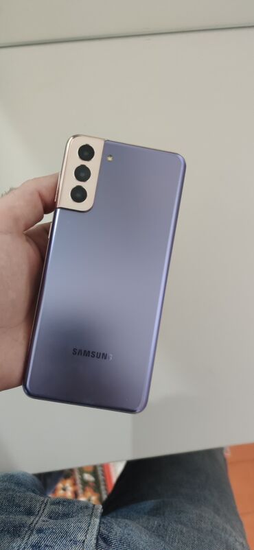 Мобильные телефоны и аксессуары: Samsung Galaxy S21 Plus 5G, Б/у, 256 ГБ, цвет - Фиолетовый, 1 SIM