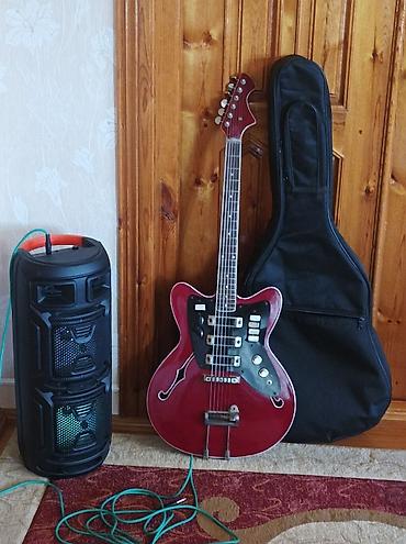 org pa 80: Elektrik gitara seti - Yarım-hollow korpuslu elektrik gitara, qırmızı — 1