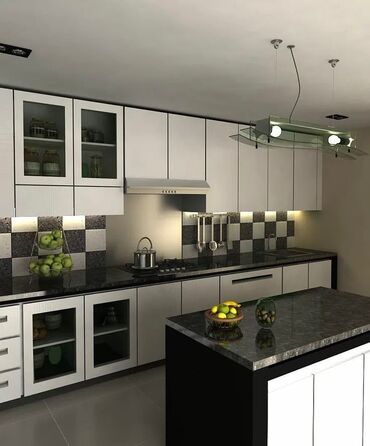 Кухонные гарнитуры: Кухонные гарнитуры современного дизайна - Прямые и Г-образные решения — 8