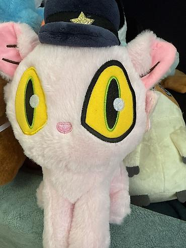 Игрушки: Мягкие игрушки — набор Описание: - Плюшевый котик-бродячка с багетом — 33