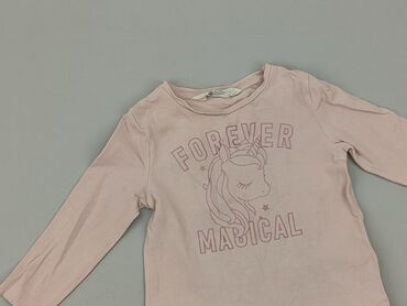 koszulka na wf dla dziewczynki: Blouse, H&M, 1.5-2 years, 86-92 cm, condition - Very good