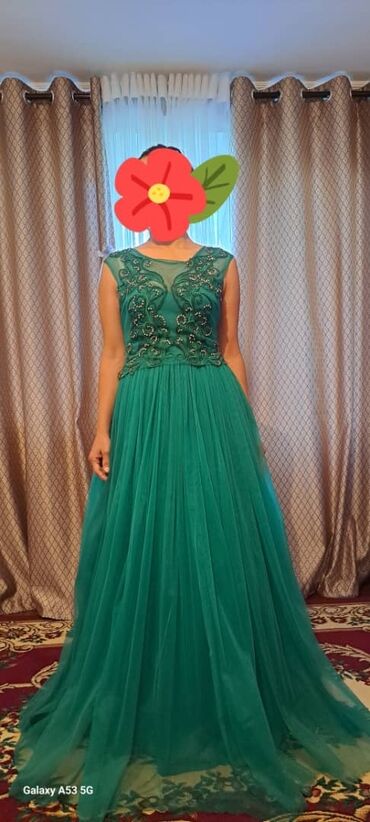 Вечерние платья: Вечернее платье, А-силуэт, 42 (S), Рукава: Кружевные, Закрытое декольте — 4