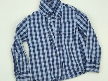 long jeans: Shirt 5-6 years, condition - Very good, pattern - Cell, color - Blue