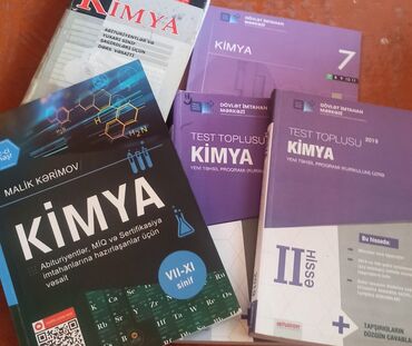 7 sinif kimya kitabi: Kimya dərs vəsaiti 3azn, Malik Kərimov Kimya 10 AZN, kimya test 7ci