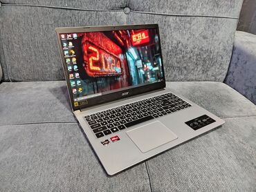 бутылки 10 л: Ноутбук, Acer, 16 ГБ ОЭТ, AMD Ryzen 5, 15.6 ", Жумуш, окуу үчүн, эс тутум SSD