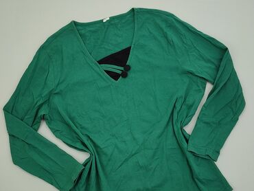 Bluzki: Bluza 4XL (EU 48), stan - Idealny, wzór - Jednolity kolor, kolor - Zielony
