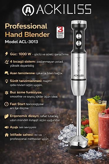 el blenderi: №: 1476 Məhsulun adı: Blender Ackiliss DVL_11589_135 Brend: Ackiliss — 1