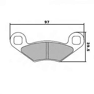 motor suzuki: Ferodo kočione pločice za motocikle – dimenzije 97 x 39,5 mm - Tip — 1